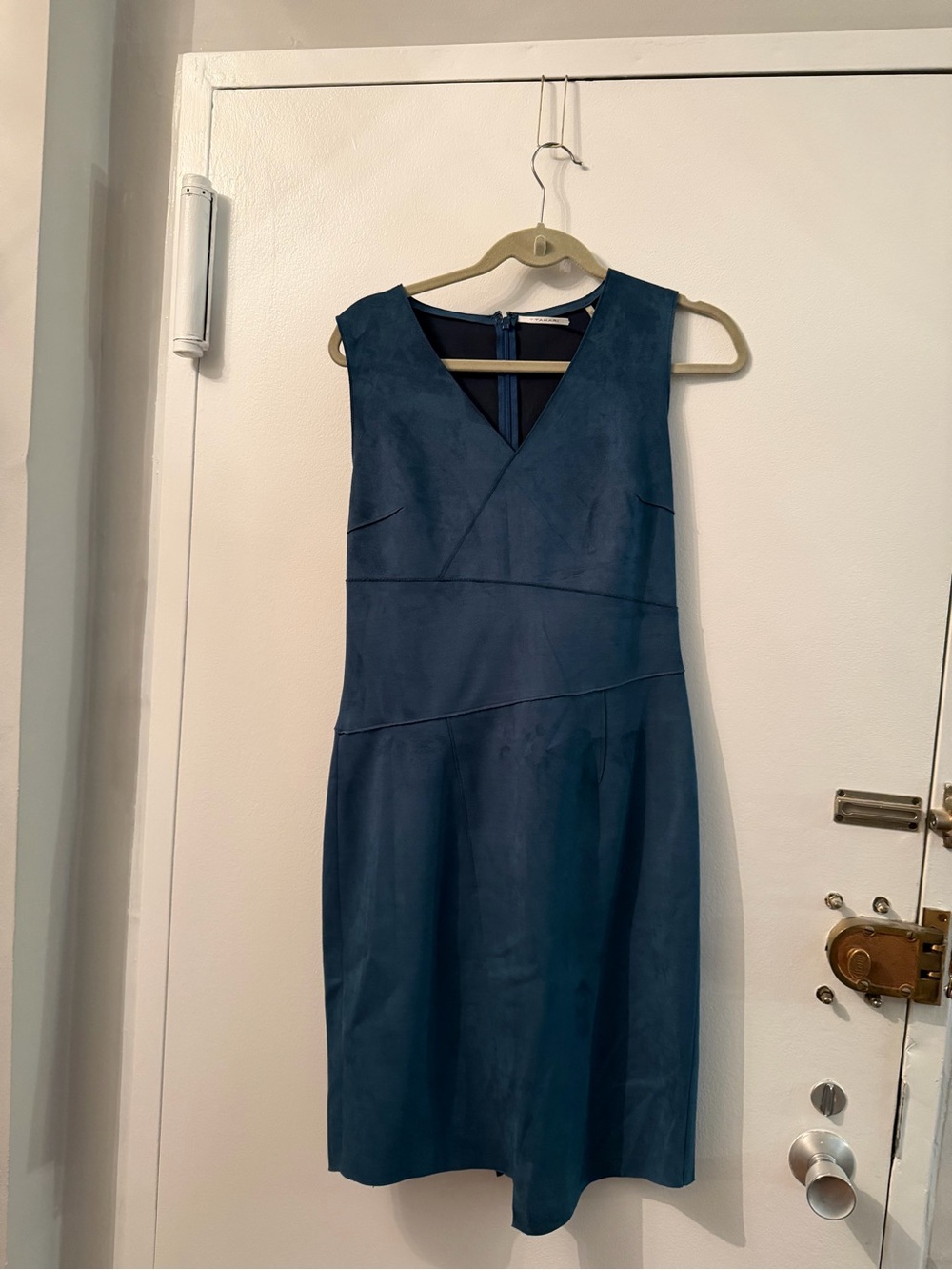Tahari Sleeveless Teal Sheath Dress